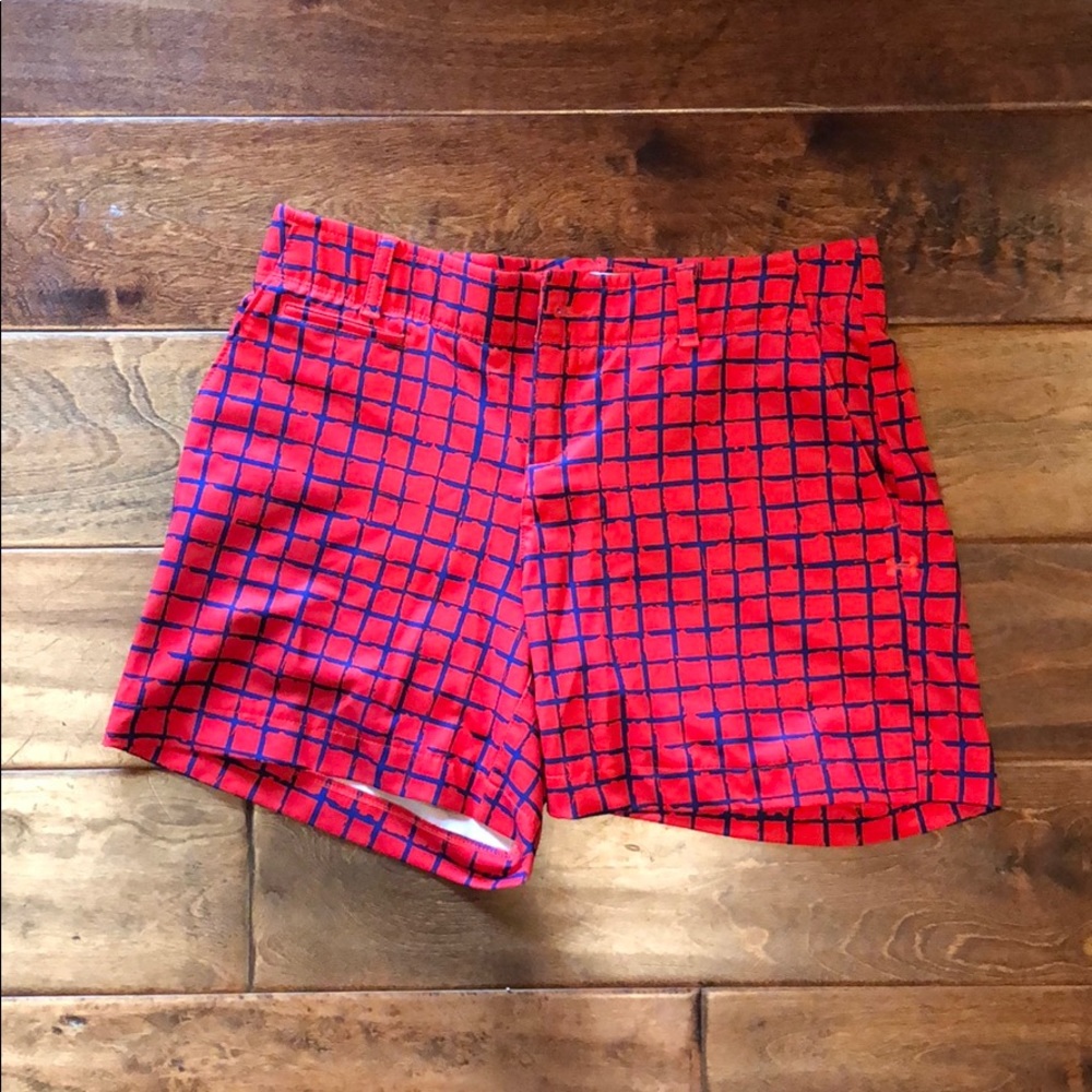 Under Armour Golf Shorts (Red and Blue)